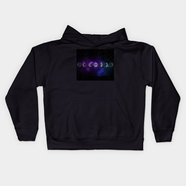 Aquarius Moon Kids Hoodie by cherubi19